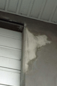 repair of concrete damage of loading dock doorway