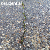 repair of residential concrete cracks - Greater Vancouver